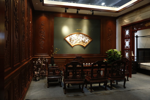 国方家居在建博会现场的3号茶空间
