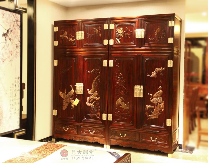 花鸟顶箱柜